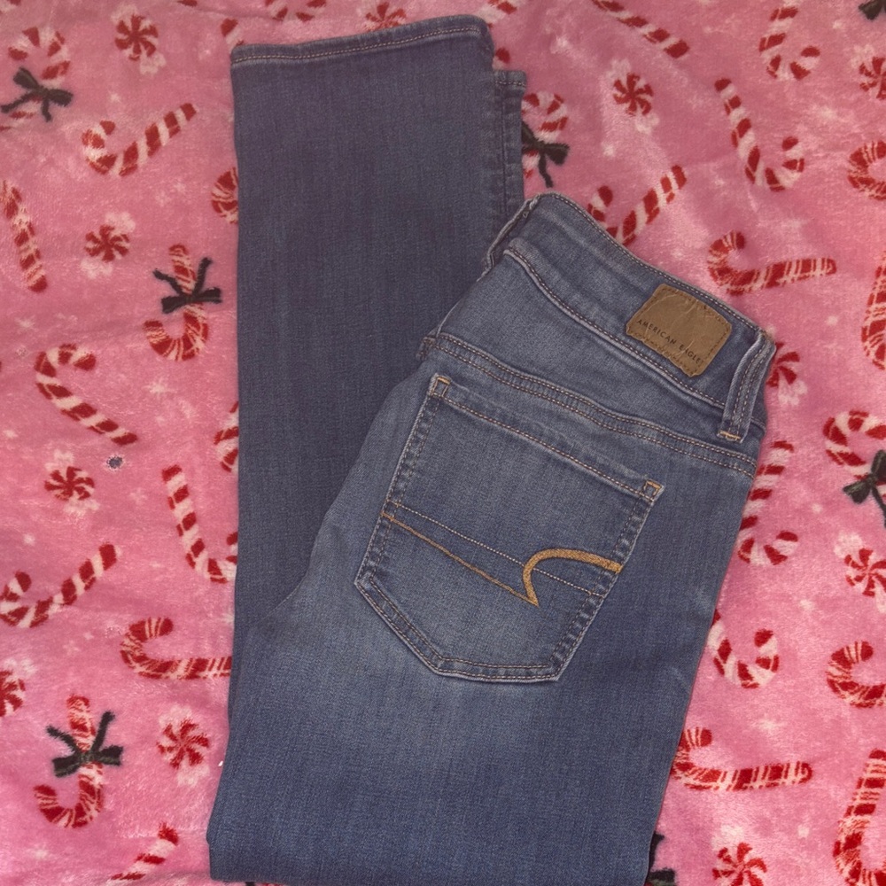 Women's American Eagle Artist Next Level Stretch Blue denim Jeans- Size 4